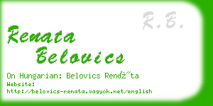 renata belovics business card